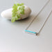 Turquoise Bar Necklace Silver And Blue Minimalist Elegant Gift Mn8 - By Soul Charms