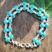 Turquoise Gemstone Bracelet Jewelry 925 Sterling Silver Bezel Love Gift - by GIRIVAR CREATIONS