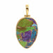 pendants Turquoise Pendant Green Purple Copper 925 Sterling Silver - Yellow Gold by Rajtarang