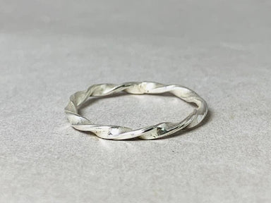 Twisted Ring 925 Silver Handmade Bridal Minimalist Eternity Dainty Moebius Sterling - by Heaven Jewelry