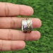 Unique Design Two Tone Sterling Silver Spinner Ring With Amethyst Gemstone - By Rajtarang