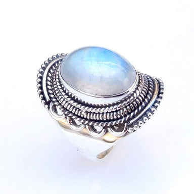 Unique Designer Rainbow Moonstone Handmade Ring Customize Gemstone Jewelry-J003 - by Arte De Joyas