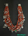 Unique Funky Coral Amulets 925 Sterling Silver Multi Design Color Stones Necklace Indian Antique Vintage Jewelry Layer - by Vidita Jewels