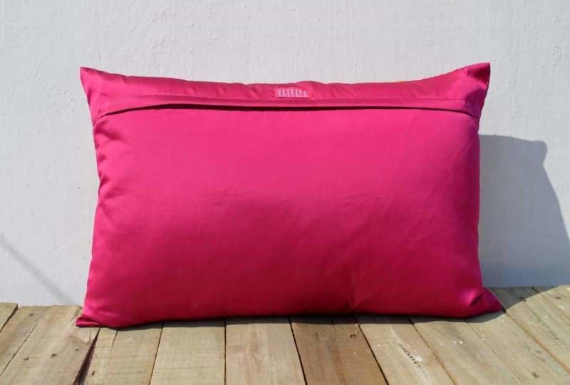 Unique KIlim Embroidered Pillow in Pink & Orange - Pillows & Cushions