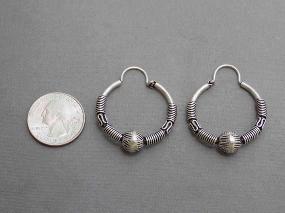 Earrings UniqueSilverZone Ball Bearing Sterling Silver