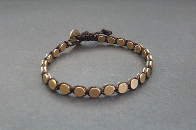 Unisex Metal Gold Beads Bracelet Bead Men - by Bymemade