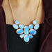 necklaces Vermeil Natural Opalite Gemstone Bib Collar Wedding Necklace 18K Matte Gold - by Bhagat Jewels