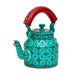 Painted Teapots Vibrant Blue Hand Tea Pot in Aluminium