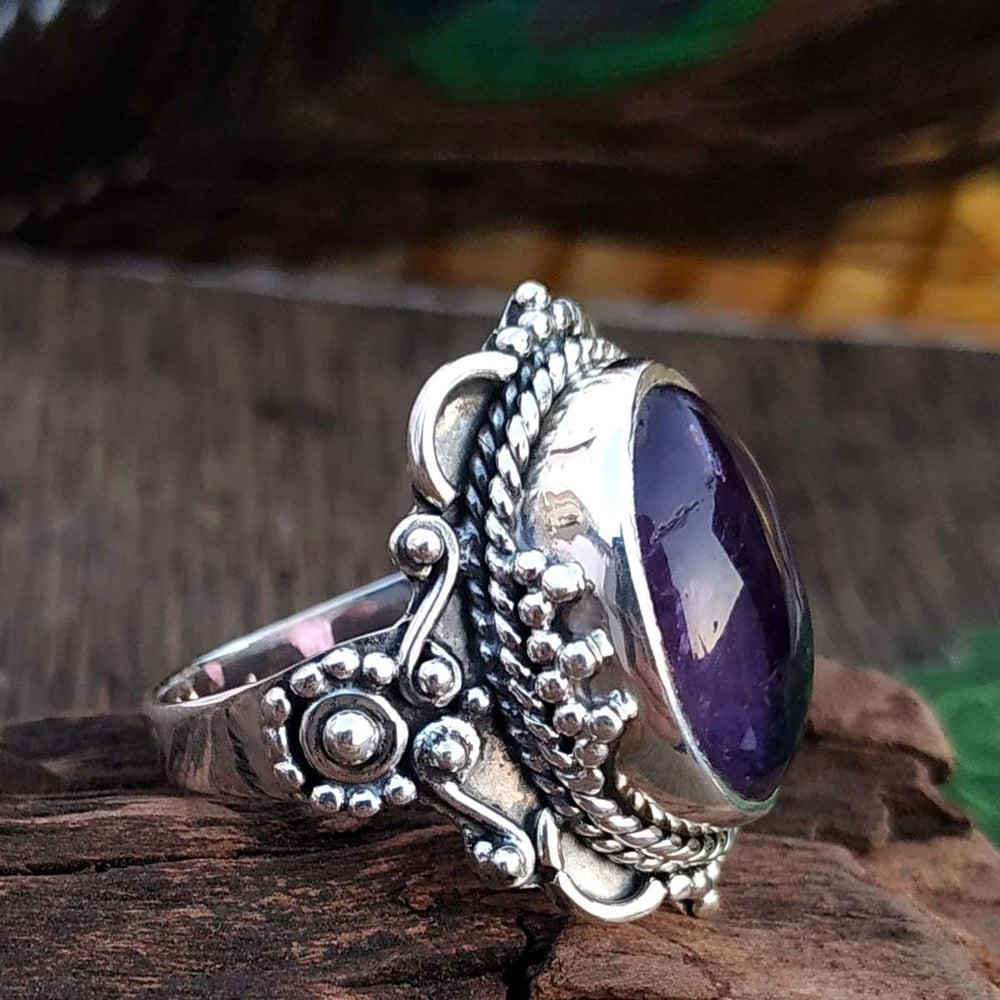 Kunzite & Amethyst Double Halo Silver Ring | Burton's – Burton's Gems and  Opals