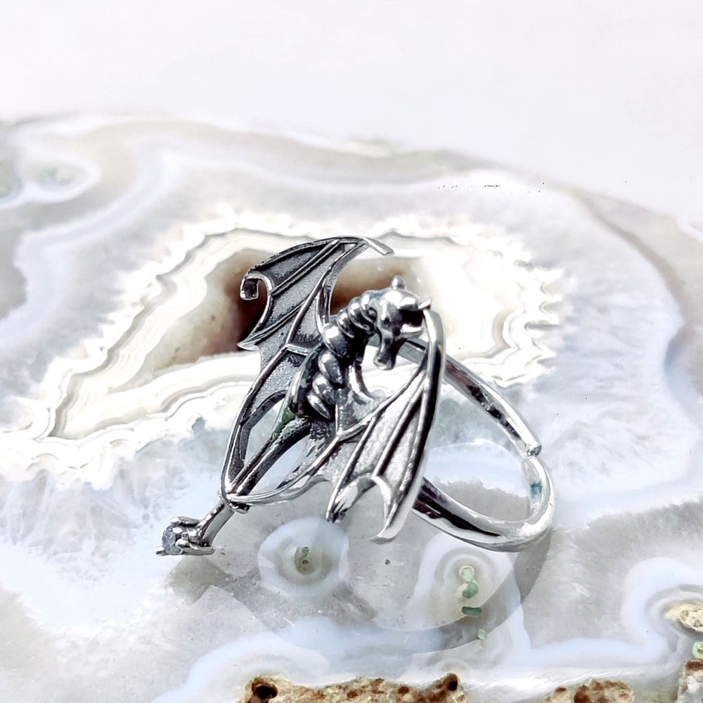 Flying Dragon Ring for Unisex Made of Sterling Silver 925 Celtic Fantasy  Style - Etsy
