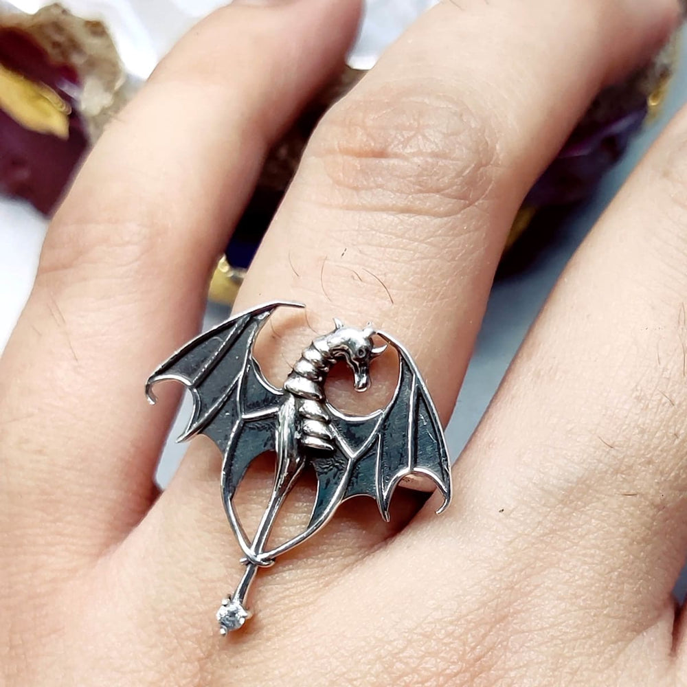 Custom Dragon Ring Set in Sterling Silver – RicksonJewelry