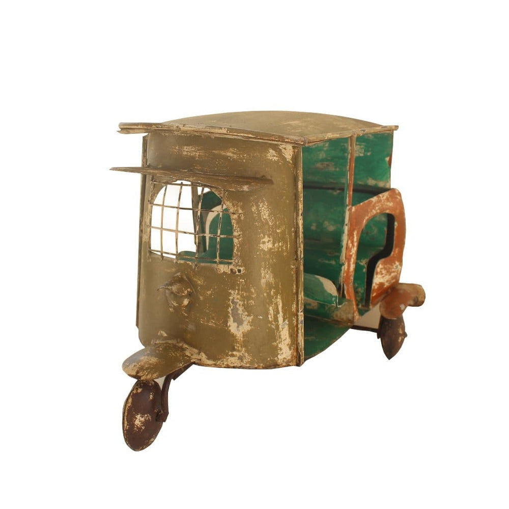 home decor Vintage Iron Tuk-Tuk Auto Rickshaw Miniature For Home Decor Living Room Ideal gift - by De Kulture Works
