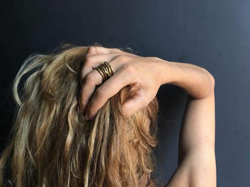 Sea Wave Inspired Gold Color Ring In Brass - By Mai Solorzano