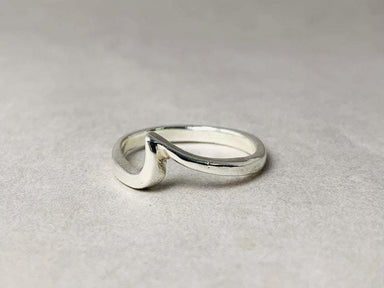Wave Ring Sterling Silver Dainty Stacking Ocean Surfer Boho Women Birthday Gift - by Heaven Jewelry