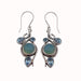 Wedding Gift,Beautiful Blue Topaz Handmade 925 Sterling Silver Women Dangle Earrings - by Vidita Jewels