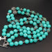 Wedding Gift Copper Arizona Turquoise & Ithaca Peak Beads Hand Crafted 925 Solid Sterling Silver Women Necklace - by Vidita Jewels