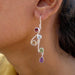 earrings Wedding Gift,Garnet Blue Topaz Citrine Peridot Amethyst Gemstone 925 Sterling Silver Handmade Earrings Jewellery For Gift - by 