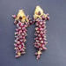 SALE! Wedding Gift Handmade 925 Sterling Silver Gold Plated Red Garnet Women Earrings - by Vidita Jewels