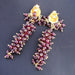 SALE! Wedding Gift Handmade 925 Sterling Silver Gold Plated Red Garnet Women Earrings - by Vidita Jewels