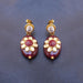 Wedding Gift,Handmade work Oval Shape Dangle Earrings Traditional Lovely Earring 925 Sterling Silver Gold Plated Jewellery - by Vidita 
