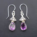 Wedding Gift,Lovely 925 Sterling Silver Hand Crafted Indian Amethyst Dangle Women Earrings For - by Vidita Jewels