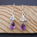 Wedding Gift,Lovely 925 Sterling Silver Hand Crafted Indian Amethyst Dangle Women Earrings For - by Vidita Jewels