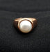 rings White Pearl Freshwater Round Unique Ring Handmade Vintage Jewelry Gift for Her - by GIRIVAR CREATIONS