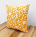 Yellow Ochre Throw Pillow Cover Kalamkari Print Indian Ethinic Cotton Sizes Available. - By Vliving